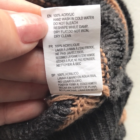 Ripe Knit Tunic Sweater Dress gray tan striped Medium - Picture 9 of 11